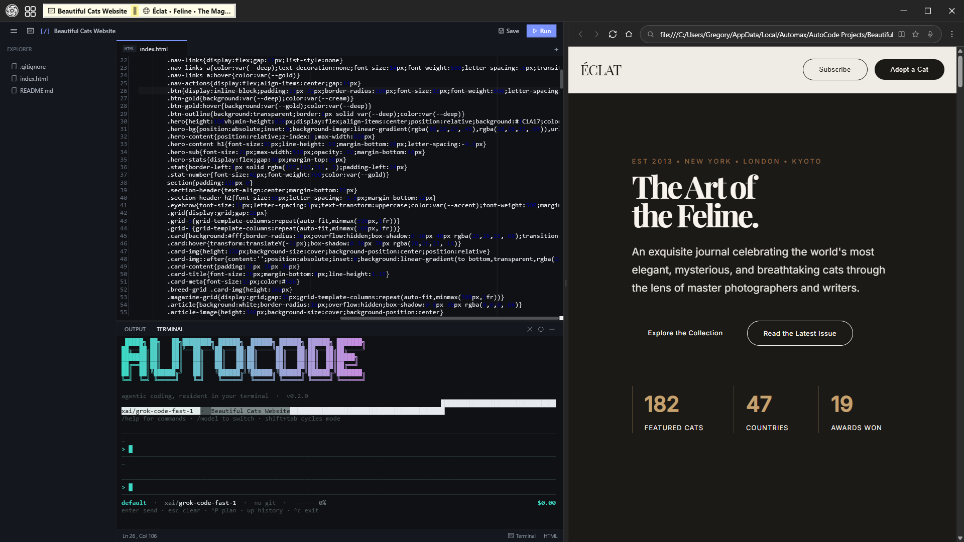 Code Editor screenshot