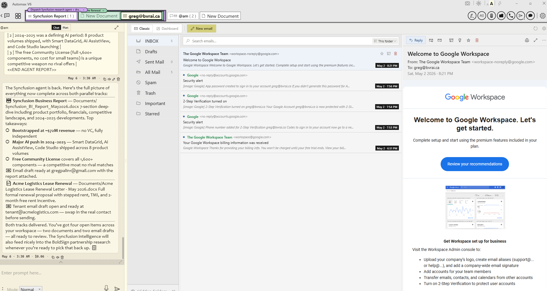 Email screenshot