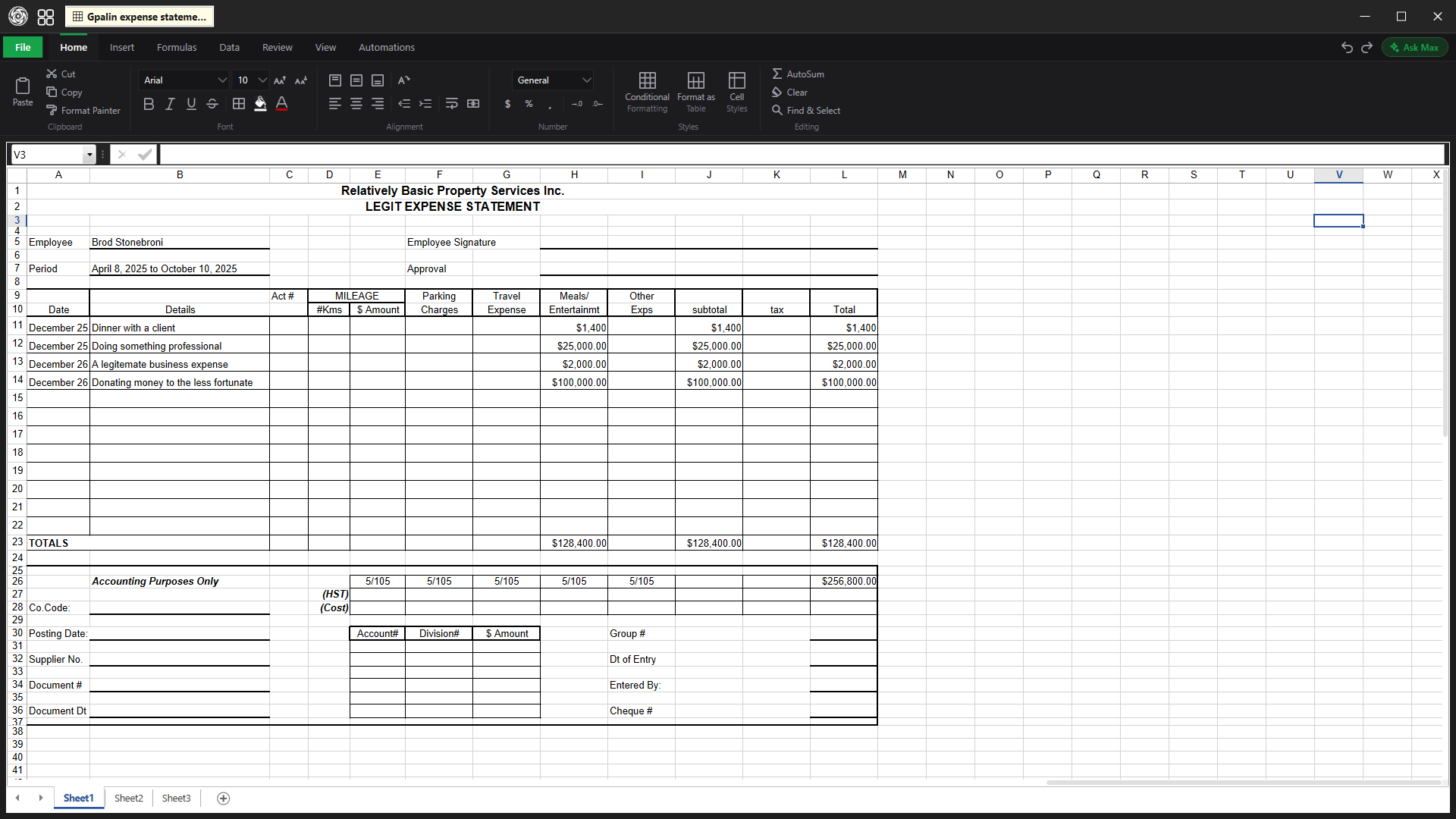 Spreadsheet screenshot